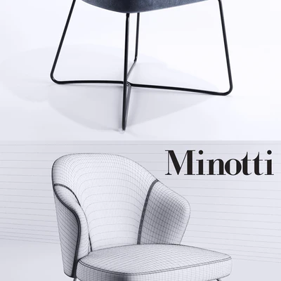 Minotti Leslie Steel Base — Ver 3
