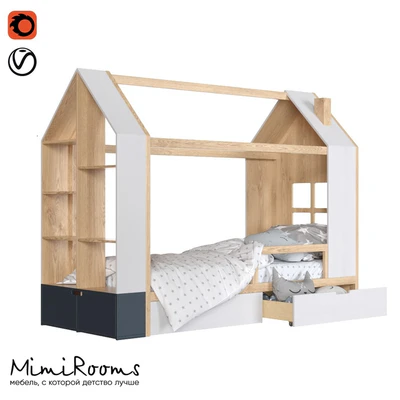 Mi-Mi crib with a rack from mimirooms.ru — Ver 1