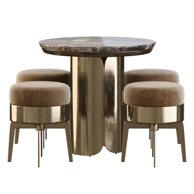 Gabriel Coffe Table and Feel Good Pouf — Ver 3