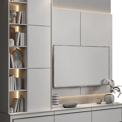 Neoclassical TV wall 021 — Ver 2