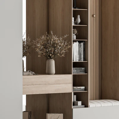 Hallway 48 - White and Wood Entrance — Ver 2