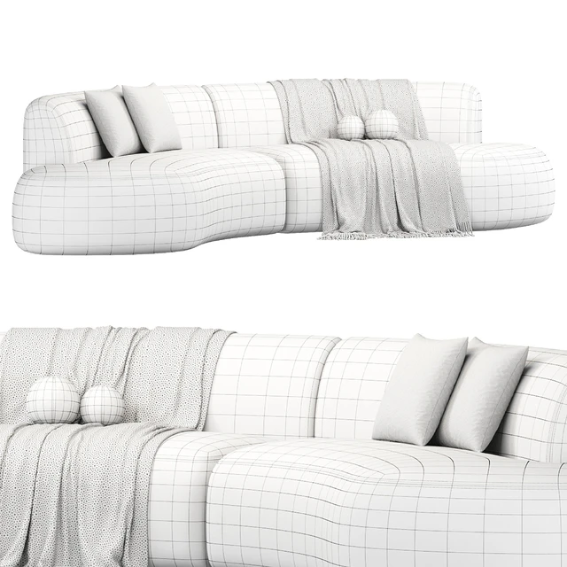 Opal Outdoor 2 Piece Curved Sectional Sofa By Highfashionhome — Descargar