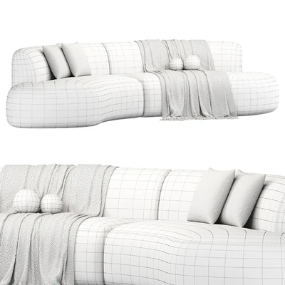 Opal Outdoor 2 Piece Curved Sectional Sofa By Highfashionhome — Ver 3