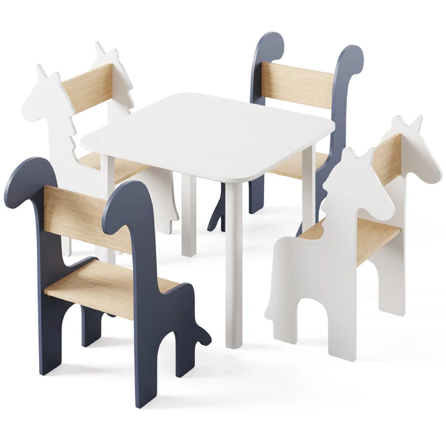Table & Children's Animal Chairs by THE HOME DECO FACTORY — Скачать