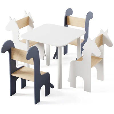 Table & Children's Animal Chairs by THE HOME DECO FACTORY — Вид 3