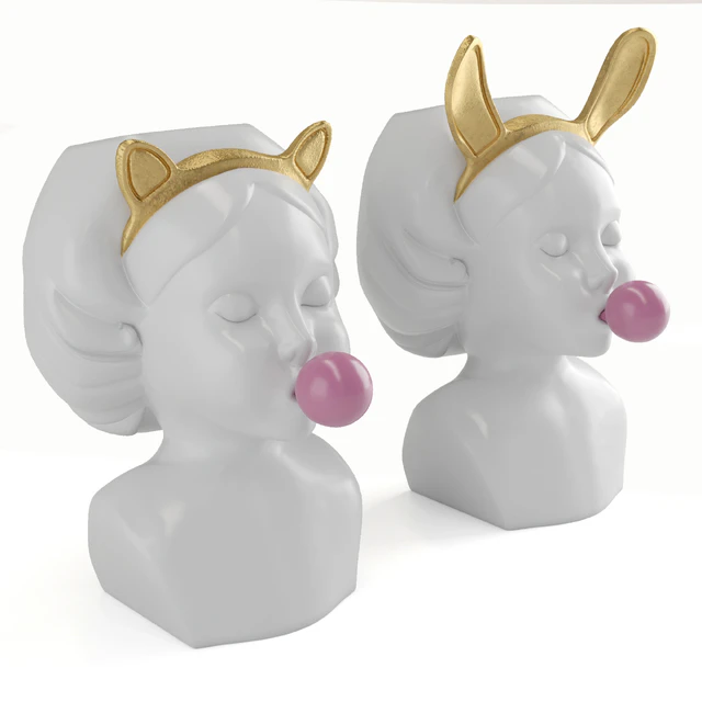 Ваза ручной работы «Bubble Gum Girl» — Скачать