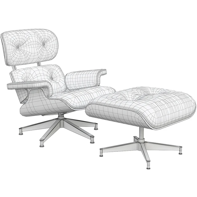 Eames Style Lounge Chair & Ottoman — Скачать