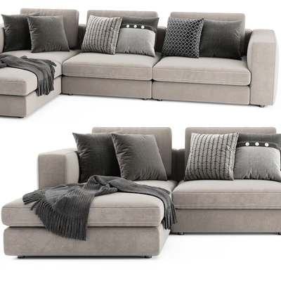 Blanche Soho Sectional With Ottoman — Ver 2