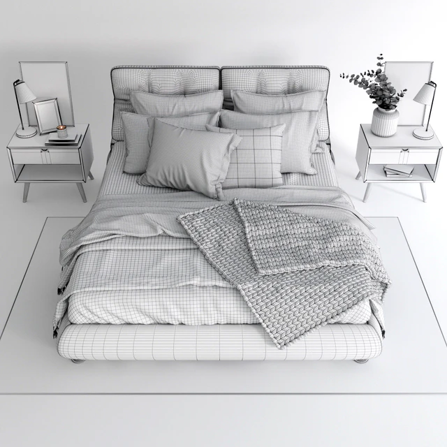 Scandinavian bedroom set 01 — Descargar