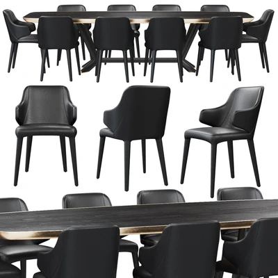 Chair Cattelan Italia Wanda and Table Planer — Ver 1