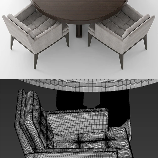 Table and chairs baker DINING CHAIR1 — Descargar