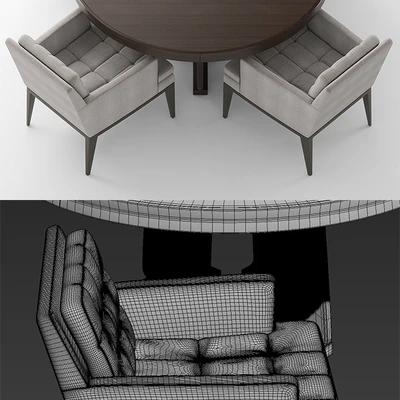 Table and chairs baker DINING CHAIR1 — Ver 2
