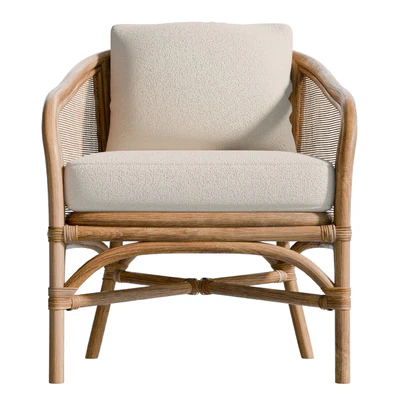 Captiva Rattan Upholstered Accent Chair — Ver 3