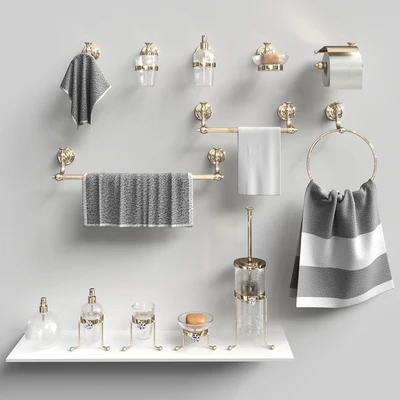 A set of bathroom accessories Brilla Gold Gaia Mobili — Ver 2