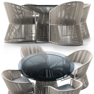 Tibidabo Table and Tibidabo Dining Armchair — Ver 3