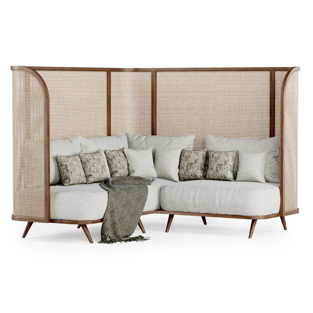 Corner garden sofa HLS high back / Rattan corner sofa — Descargar