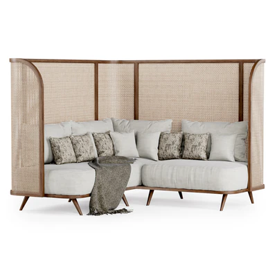 Corner garden sofa HLS high back / Rattan corner sofa — Ver 3