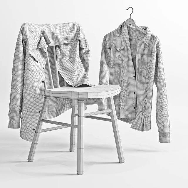 A set of men's shirts and chair IKEA NORRARYD — Descargar