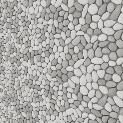 Panel pebble smooth Tile Bathroom n2 / Pebble panel for bathroom n2 — Ver 3