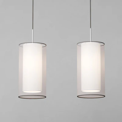 SABA Matt nickel pendant lamp 1L — View 2