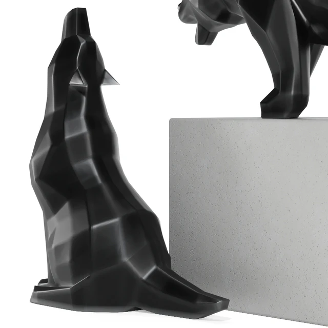 geometric wolaf and bear — Скачать