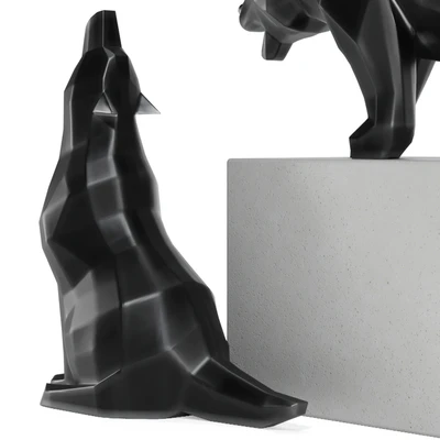 geometric wolaf and bear — Вид 3