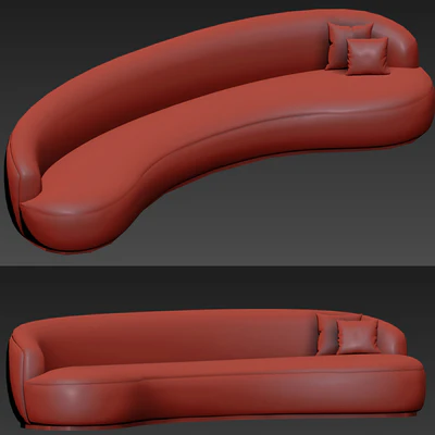 Pierre Augustin Rose Sofa And Serpentine Sofa Vladimir kagan — Вид 2