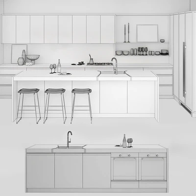 Marble & wood kitchen — Вид 2