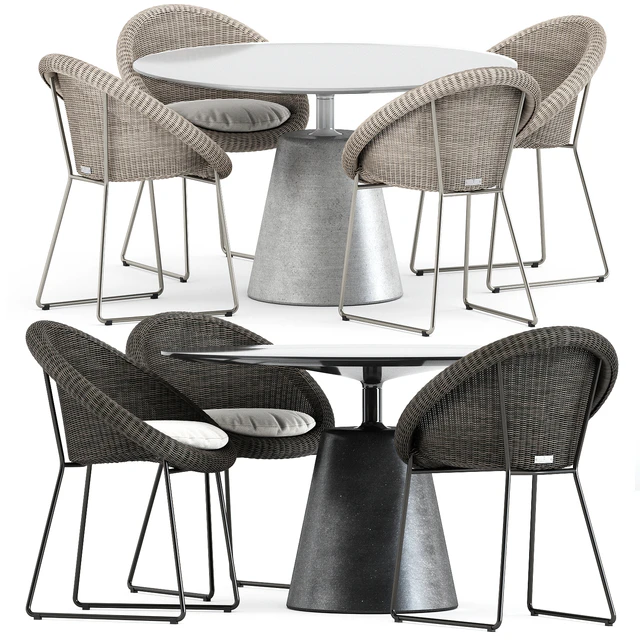 Gigi II Armchair by Janus et cie and Rock Table by Mdf Italia — Descargar