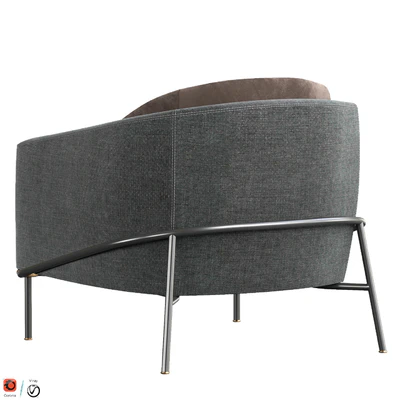 Fil noir armchair — Ver 4
