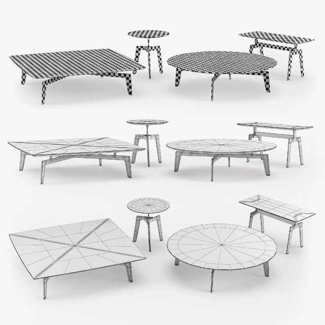Poliform Tribeca coffee table set — Скачать