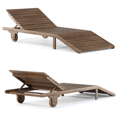 Mary wooden single sunbed by Bpoint Design / Sunbed — Ver 1