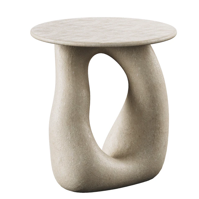 Sandstone Gabrielle Side Table Handsculped by Hermine Bourdin — Descargar
