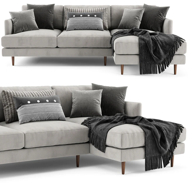 West Elm Haven Loft Chaise Longue — Скачать