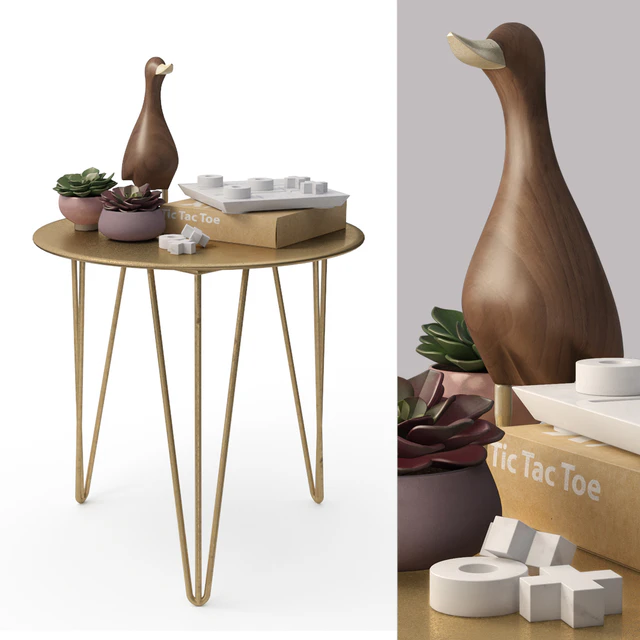 Brass Table and decor set — Скачать