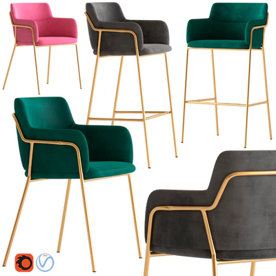 Cult Furniture Harriet Chair and Stool — Вид 1