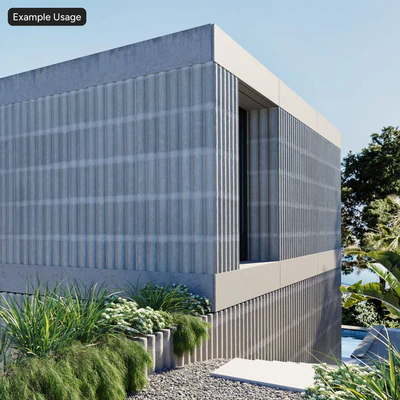 fluted concrete block wall texture — Вид 4
