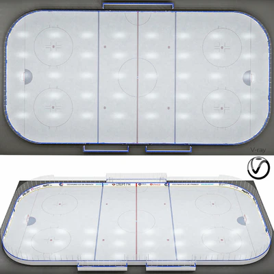 Hockey box 30x60 m. with KHL markings — Ver 1