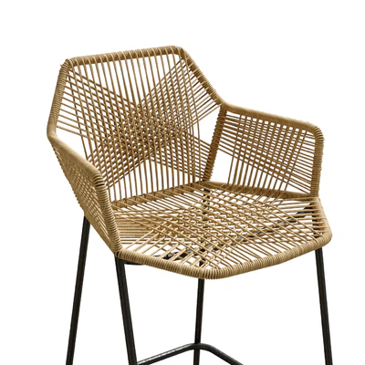 Crafted Rattan Chair Wicker Bar Stool — Вид 2