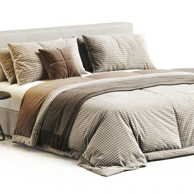 West Elm Curved Modern Upholstered Bed — Ver 2