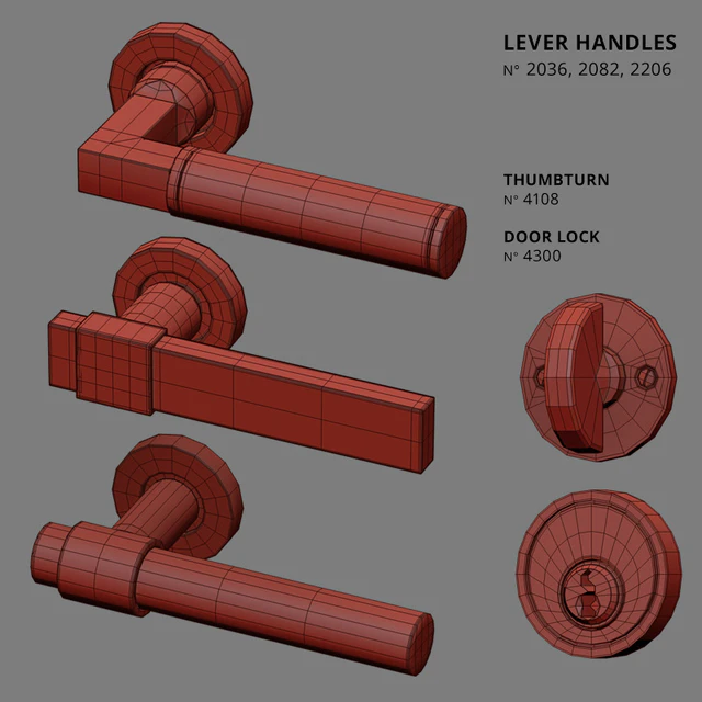 Door Lever Handles Nanz N° 2036, 2082, 2206 — Скачать