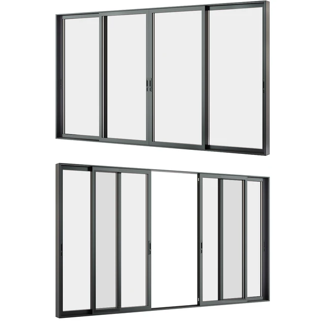 A set of sliding Metal Windows and Doors. — Скачать