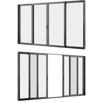 A set of sliding Metal Windows and Doors. — Вид 2