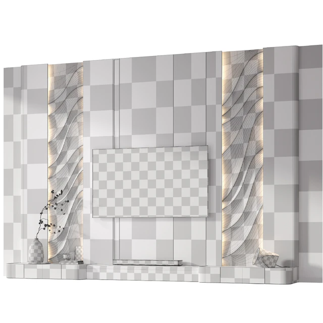 TV wall with soundbar 002 — Descargar