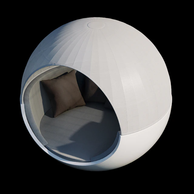 Deck chair Vondom ULM Moon with roof — Descargar