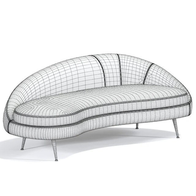 Porto sand curved sofa — Descargar