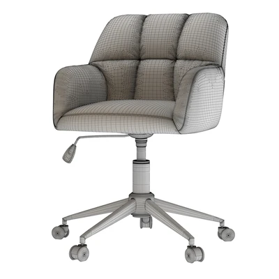 Office chair Elnor Velvet Orange — Ver 2