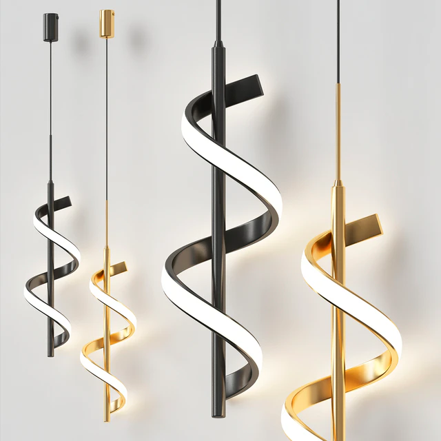 Swirl LED pendant lamp — Скачать