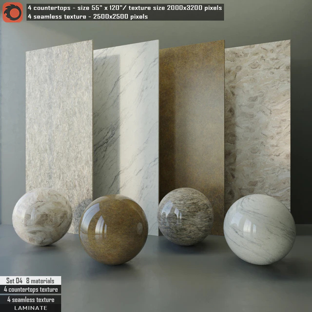 Laminate countertops & Seamless texture Set 04 — Descargar