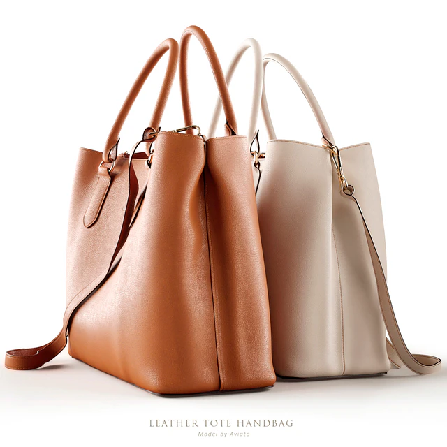 Leather tote handbag — Скачать
